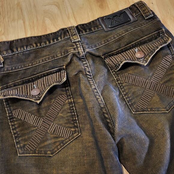 Vintage Y2K X-ray Denim Corderoy Straight Leg/Wide Pocket Button Detail 32 - Picture 12 of 13